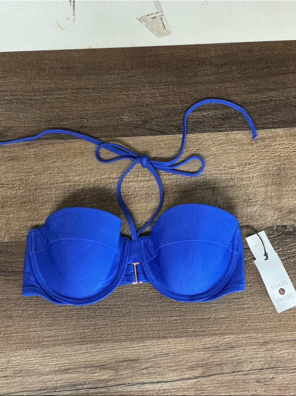 Shade & Shore Royal Blue Bandeau Bikini Top